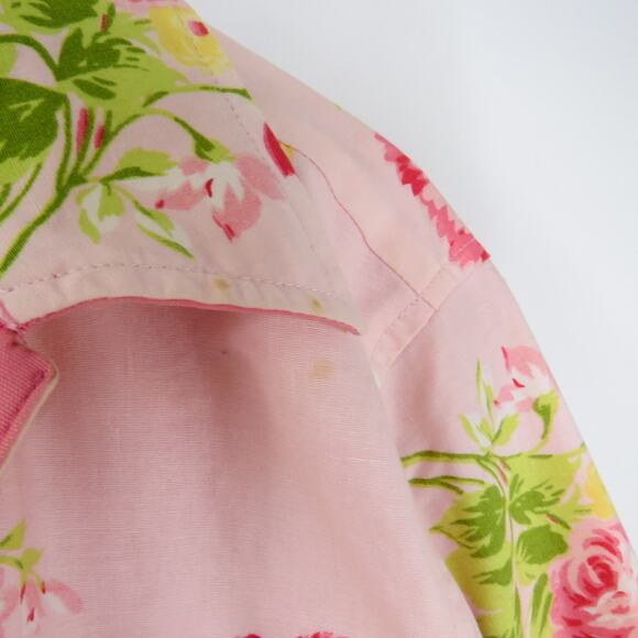 1990s Vintage Pink Floral Reversible Casual Jacket Large - Picture 15 of 16